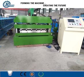 0.3-0.8mm سمك المعدنية سقف لفة تشكيل آلة 8-15m/min سرعة تشكيل ±2mm التسامح القطع