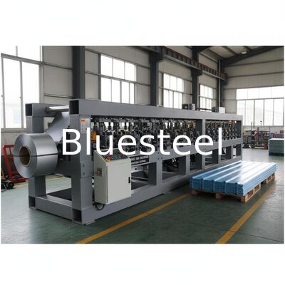 آلة تشكيل لوحة السقف 380 فولت/50 هرتز/3 مراحل مع قاطع Cr12Mov وسرعة تشكيل 10-25 م/دقيقة